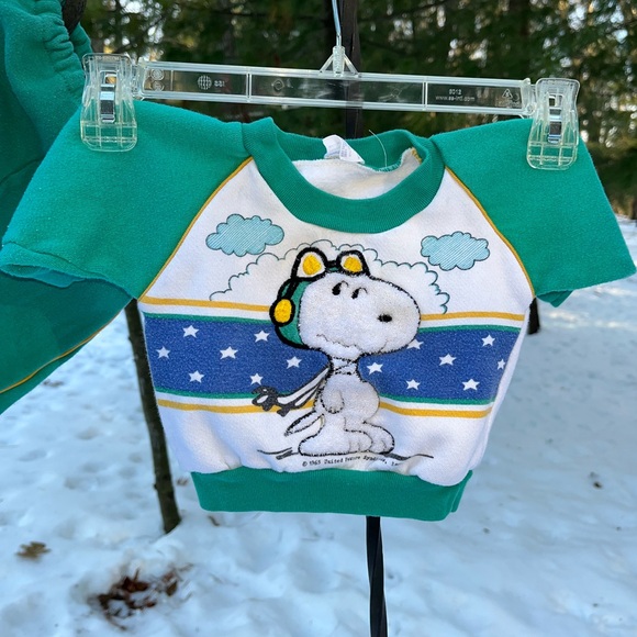 80s Set of 3 Kids Baby Disney Pooh Aviation Pilot Snoopy Sweatshirts - Picture 11 of 15